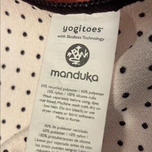 Manduka Yogitoes Cream Towel with grippy dots